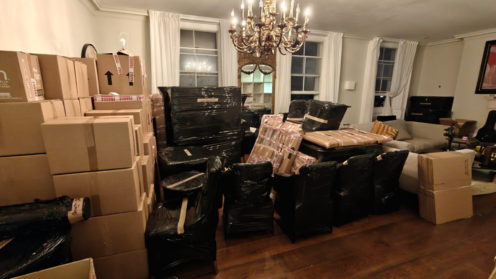 Pack Ease & Removals wrapped furniture